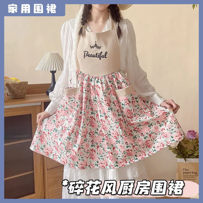 Home Cooking Work - Corduroy apron beautiful for women kitchen
