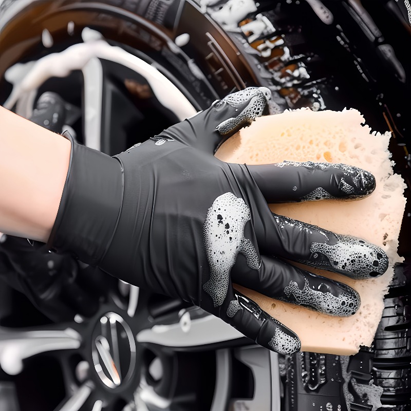 Home Cooking Work - Disposable Gloves Black Home Nitrile Gloves