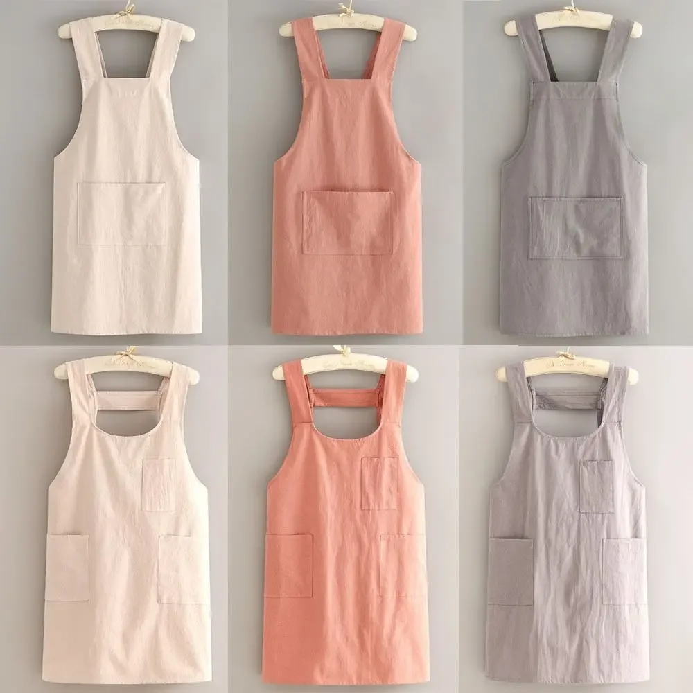 Home Cooking Work - Cotton Kitchen Aprons Cooking Anti Fouling
